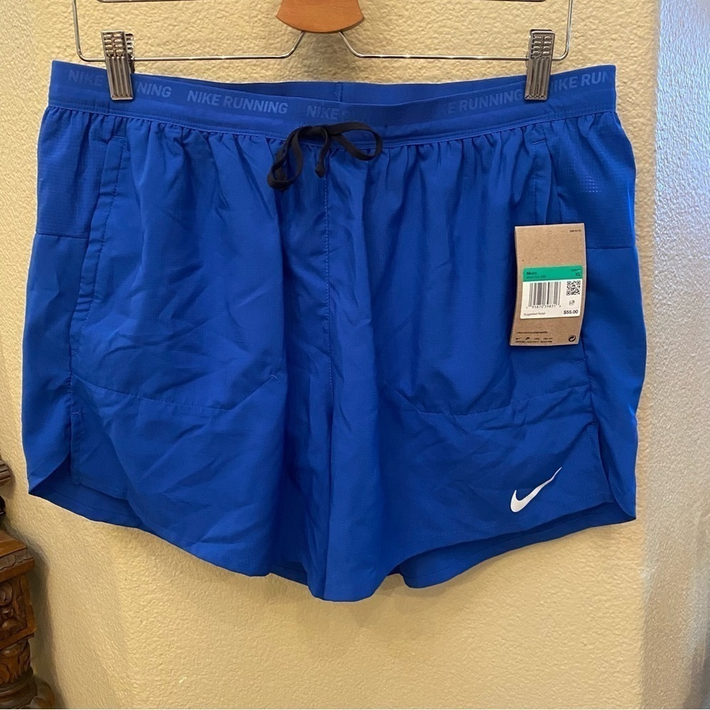 NWT~NIKE Men Blue Stride Running Lined Athletic Shorts Size XL